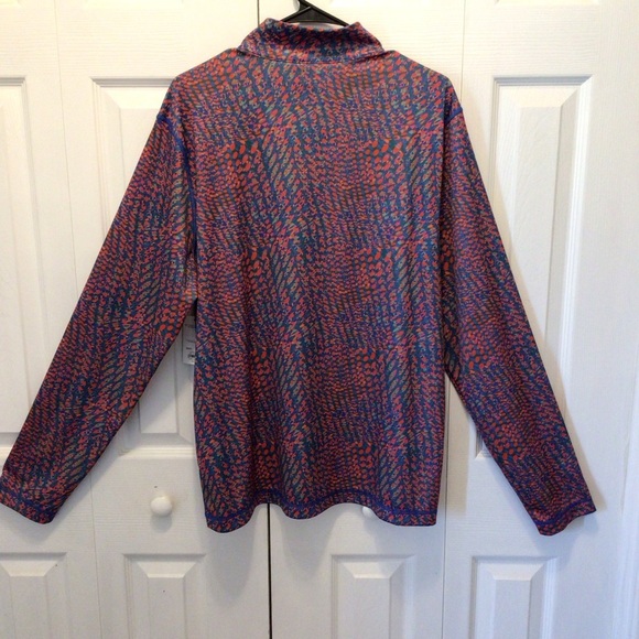 Tek Gear Men’s Abstract Print Soft Tek Quarter-Zip Activewear Pullover Size Lg - Picture 3 of 6